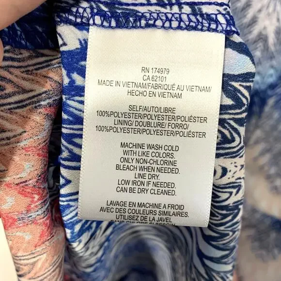 BCBGMAXAZRIA Multi Zigzag Ombre Sleeveless Knee Length Dress NWT Womens 6 Chic - Picture 7 of 8